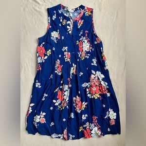 Old Navy Floral Sleeveless Pleated Dress